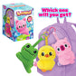 ORB Tootzeez Animals Plush Blind Box Keychain Charms - 1 Assorted Tootzeez Animal Fidget Plush Toy Charm - Squeeze for an Cute Toot Bubble