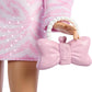 Barbie Deluxe Style Doll #9 in Pink Denim Outfit, Blonde Hair, Matching Jacket and Skirt Set with Accessories Like Bow Clutch and Pearly Jewelry
