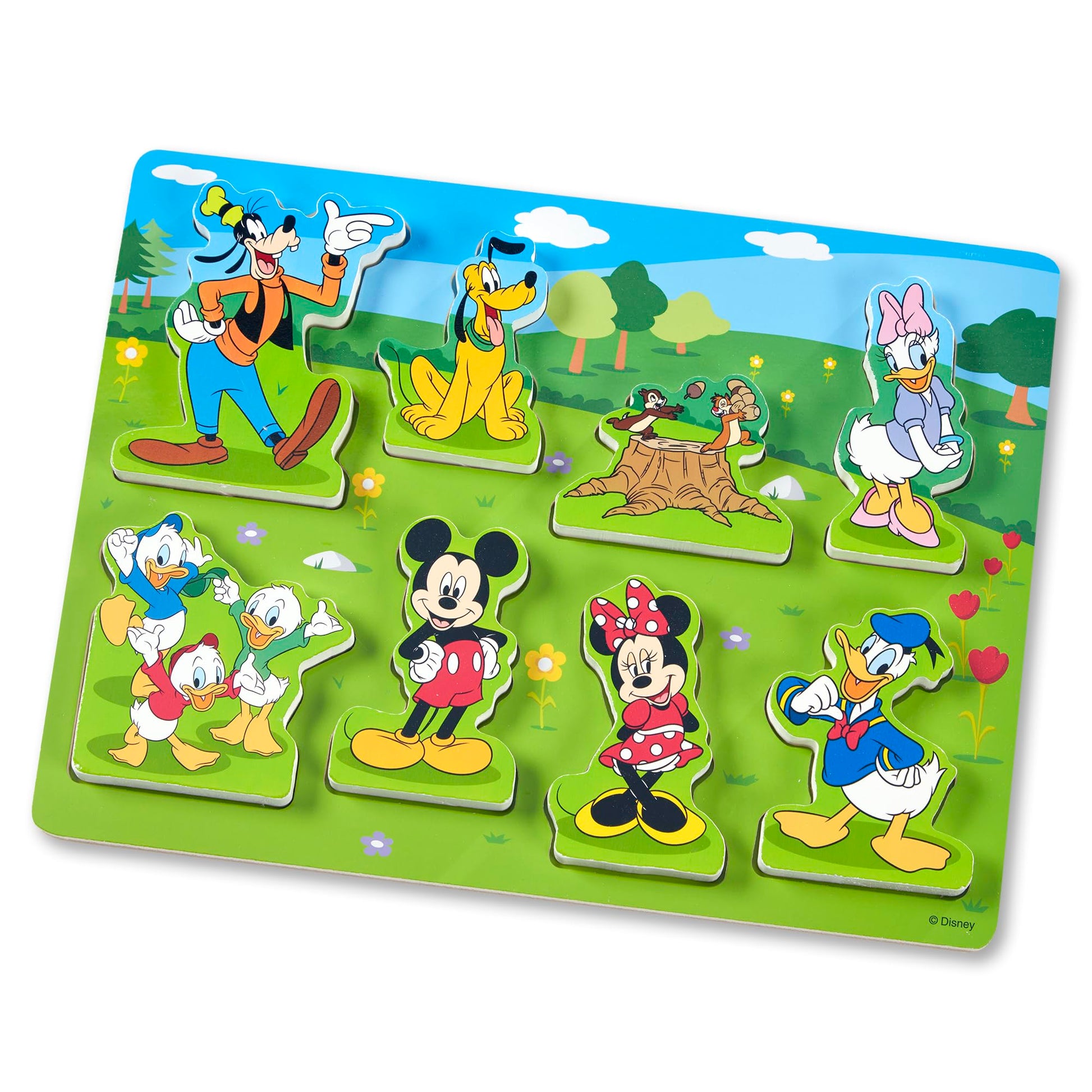 Melissa & Doug Disney Mickey Mouse Wooden Chunky Puzzle - 8-Piece Disney Character Puzzle for Toddlers and Kids Ages 2+