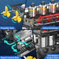 Mould King 10209 Aircraft Carrier Engine Building Blocks Set, Inline 6-Cylinder Military Aviation Carrier Engine Model Kit, Collectible Construction
