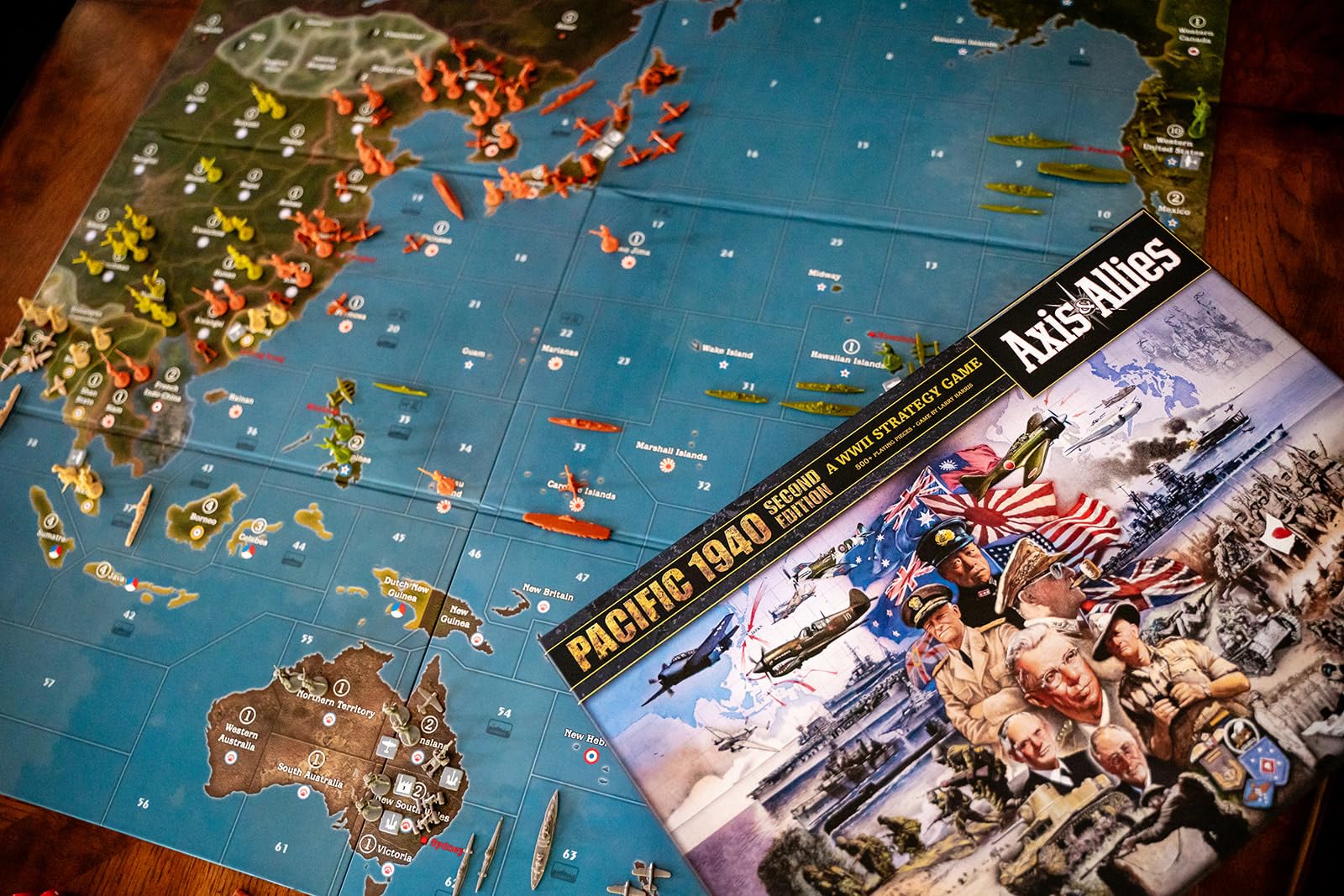 Renegade Game Studios Axis & Allies 1940 Pacific Second Edition WWII Strategy Board Game, War Miniatures, Two to Four Players, Ages Fourteen Plus