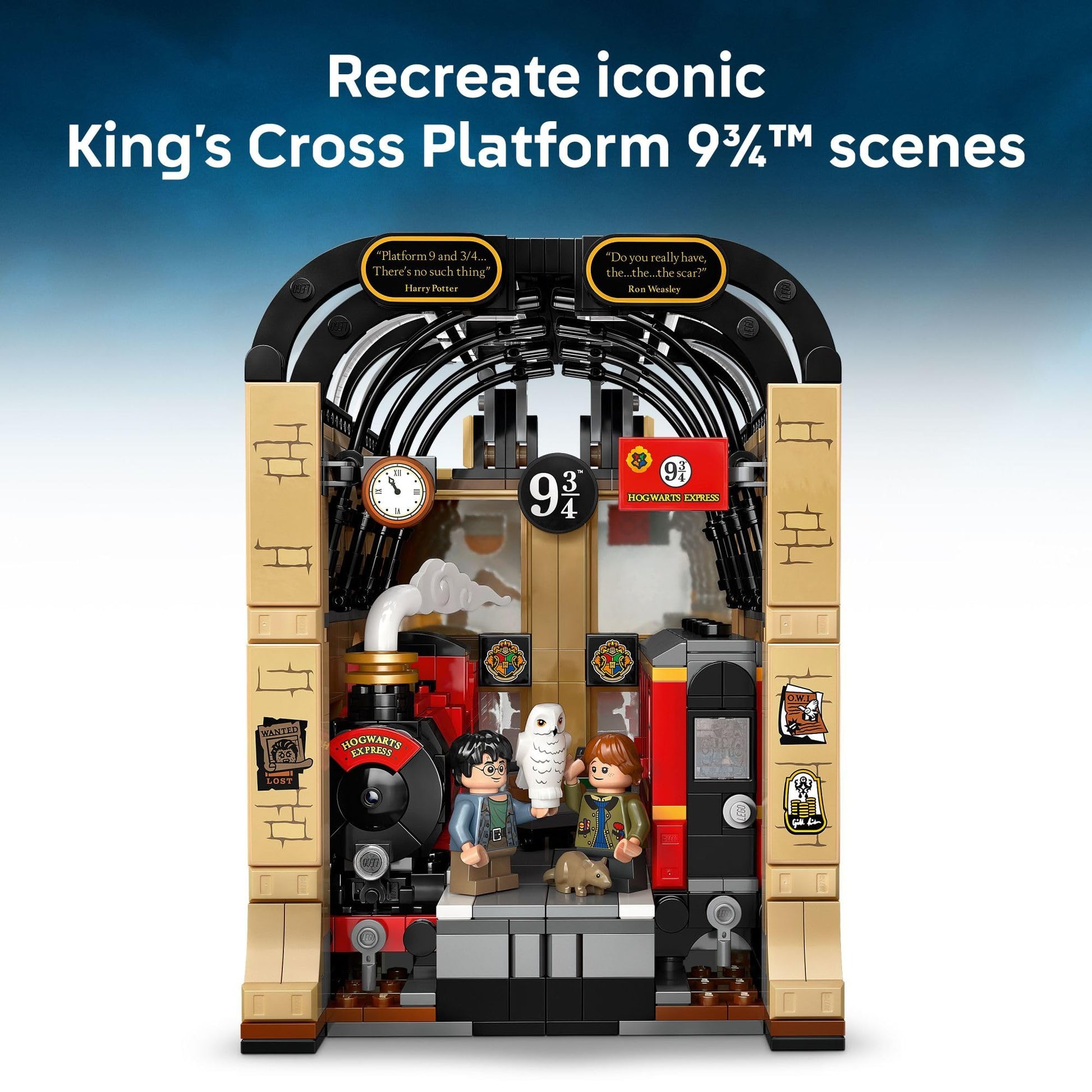 LEGO Harry Potter Book Nook: Hogwarts Express Building Set - Bedroom Shelf Decor for Boys, Girls, & Fans, Ages 10+ - Collectible Harry & Ron