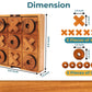 BSIRI Wooden Tic Tac Toe Game Coffee Tabletop XO Blocks Ideal for Family Living Room Games Night for Adults for Desk Decor and Unique Wood Gifts
