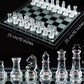 Elegant 10" Glass Chess Set - Premium Quality Board Game for All Ages for Chess Enthusiasts and Home Decor
