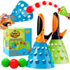 YoYa Toys Pop and Catch Ball Game - Indoor Outdoor Kids Play Activities, Pop-Pass-Catch Games for Camping, Beach Sport, Backyard, Pool - 2 Launcher