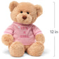 GUND “It's a Girl” 12-Inch Message Bear with Pink T-Shirt, Ages 0+