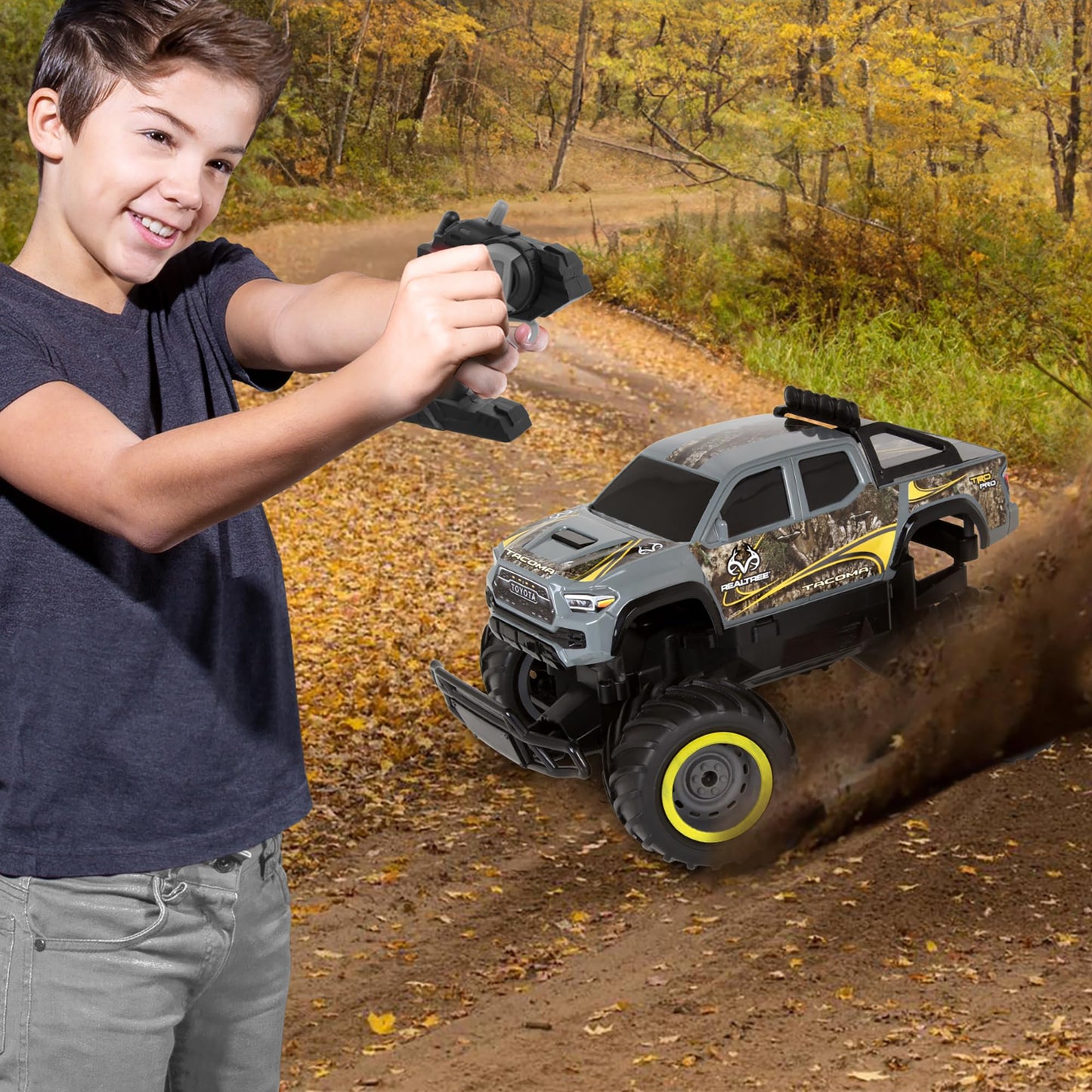 NKOK Realtree RC Toyota Tacoma Gray Camo - 2.4 GHz Radio Controlled Truck