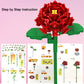 EMANNON Flowers Bouquet Building Set, 12 Artificial Flowers 1064 PCS Bricks Blocks Toy for Adults, Botanical Collection Gift for Mother's Day