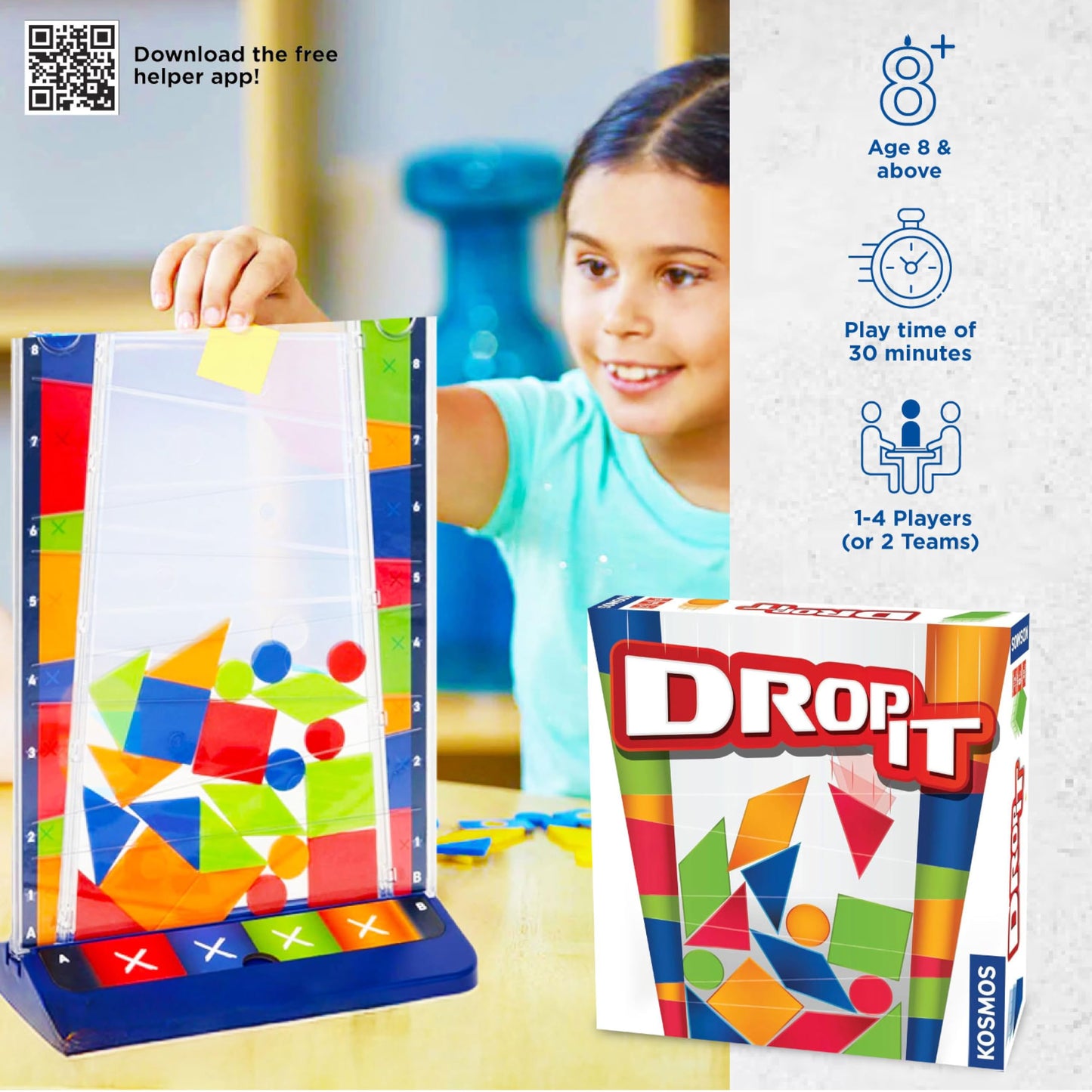 Drop It - A Fun Family Strategy & Dexerity Game by Kosmos Games, Parents’ Choice Silver Award Winner, Play Individually or on Teams, Ages 8+, Fun