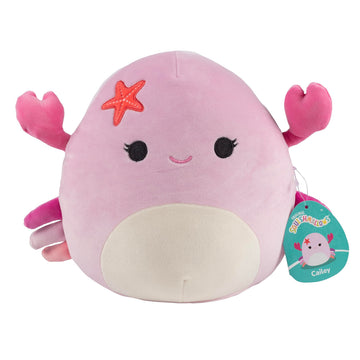 Squishmallows Original 10-Inch Cailey The Pink Crab - Official Jazwares Plush - Collectible Soft Squishy Stuffed Animal Toy - Gift for Kids, Girls