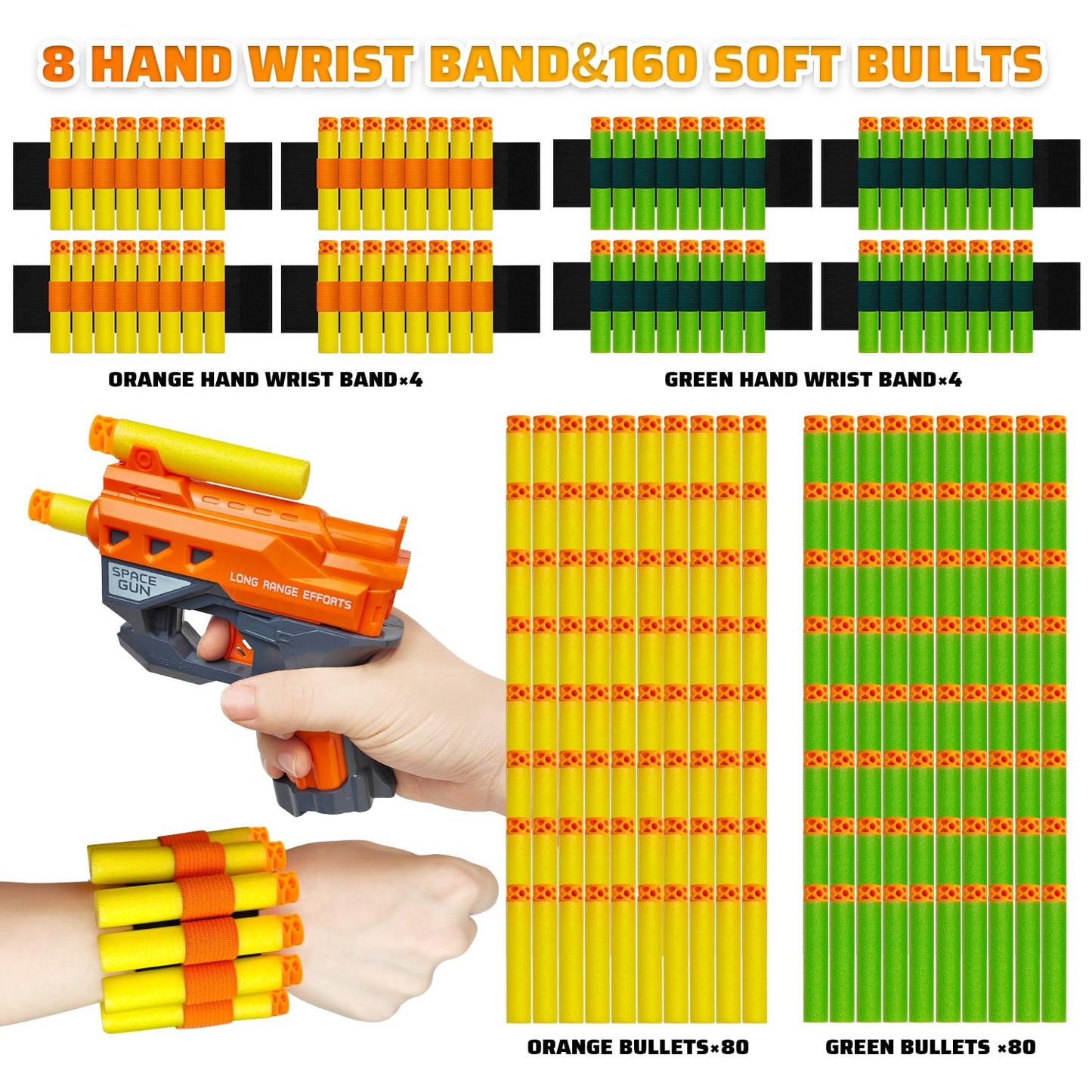 8 Pack Blaster Boys Toy Guns, Kids Party Favors Supplies with Small Guns
