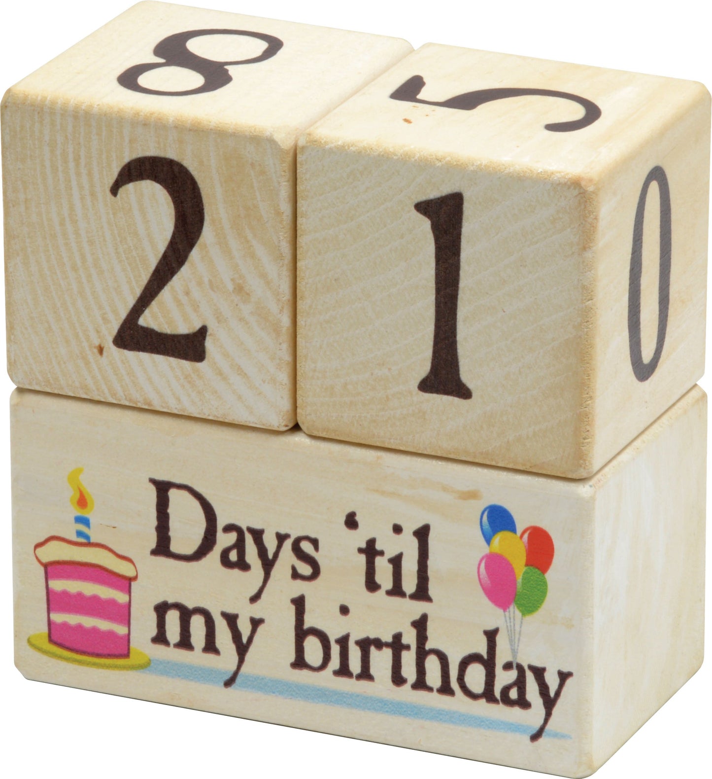 Maple Landmark Days 'Til Countdown Blocks - 3 pc Set - Made in USA