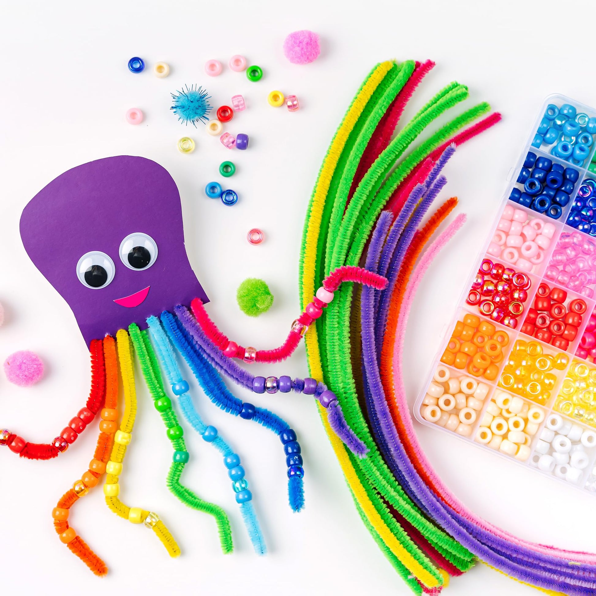 Essentials By Leisure Arts Extra Long Chenille Stems 19.7 Inch 15mm, Bendable Craft Pipe Cleaners for Large DIY Projects, Sculptures, and Decorations