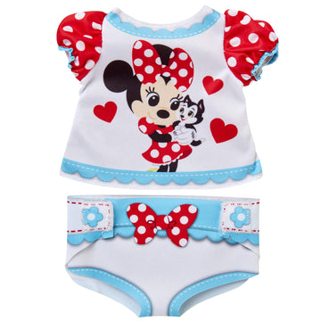 My Disney Nursery Baby Doll Clothes & Accessories, Minnie Diaper Accessory Pack Inspired by Disney's Beloved Minnie Mouse! Includes Doll T-Shirt, Doll