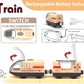 Electric Train for Wooden Track, Remote Control Train Toy, Motorized Train and Tunnel with Voice & Lights Effect, Battery Operated Locomotive Train