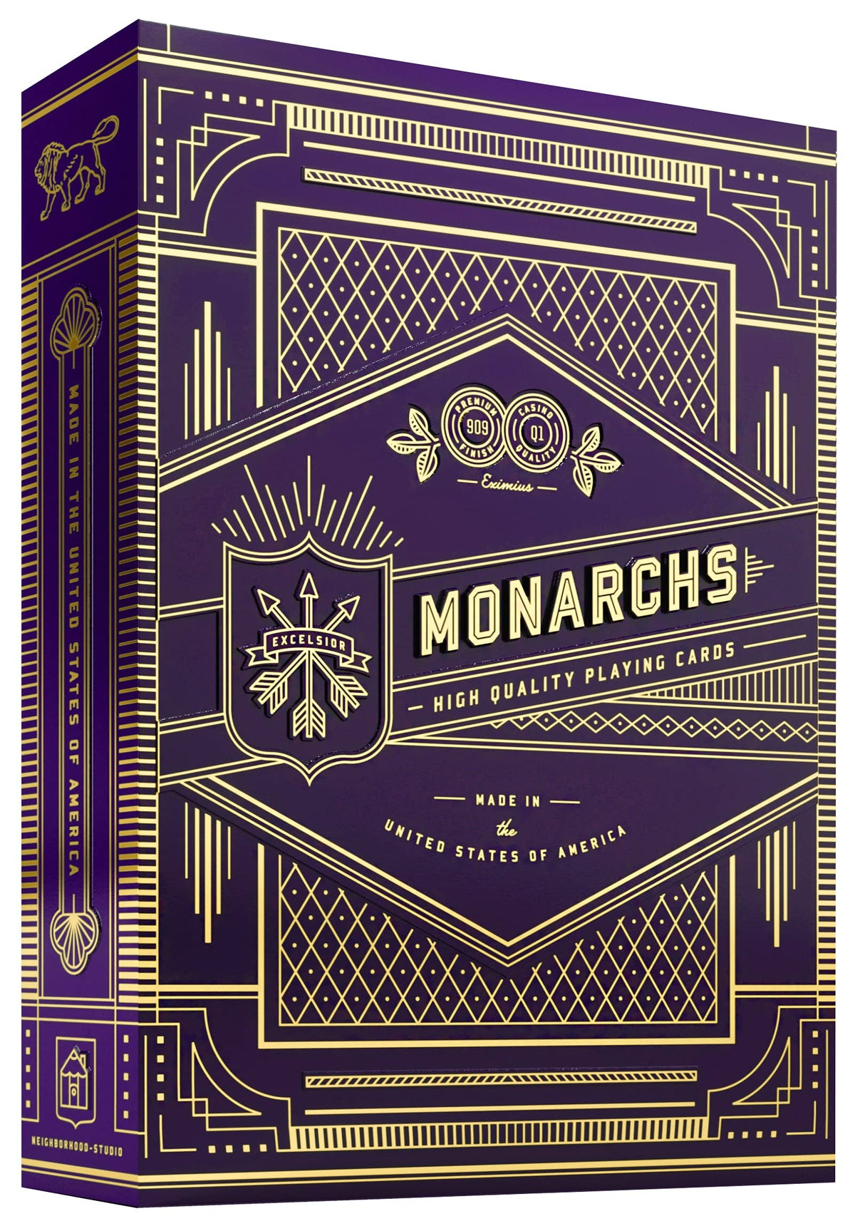 theory11 Monarch Playing Cards Purple - Regal Collector Style Poker Deck for Magic, Cardistry, Game Night, Party Games, Solitaire, Blackjack, Gifts