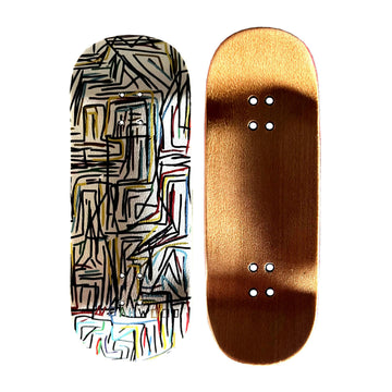 Noahwood Noahwood Handmade Fingerboard Deck 97.5x35mm 5-Layer Color Maple Pro concave Creative Design Mini Skateboard (Line)