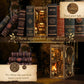 Book Nook Kit - (Classic Edition) - DIY Miniature Wooden Puzzle | Vintage Book Collection Room with LED Lights | 3D Dollhouse Bookend for Bookshelf
