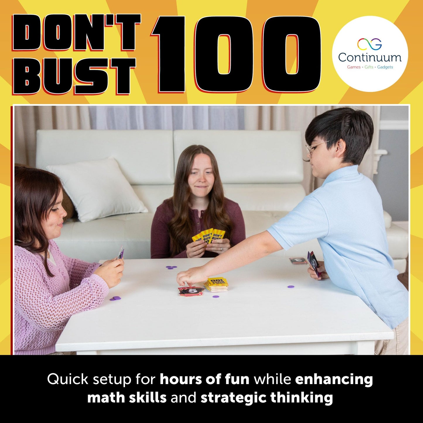 Continuum Games Don't Bust 100 Family Board Game for 3-6 Players Ages 6 and Up