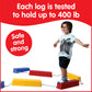 Edx Education Step-a-Logs - Supplies for Physical Play - Indoor and Outdoor - Exercise and Gross Motor Skills - Stackable - Build Coordination