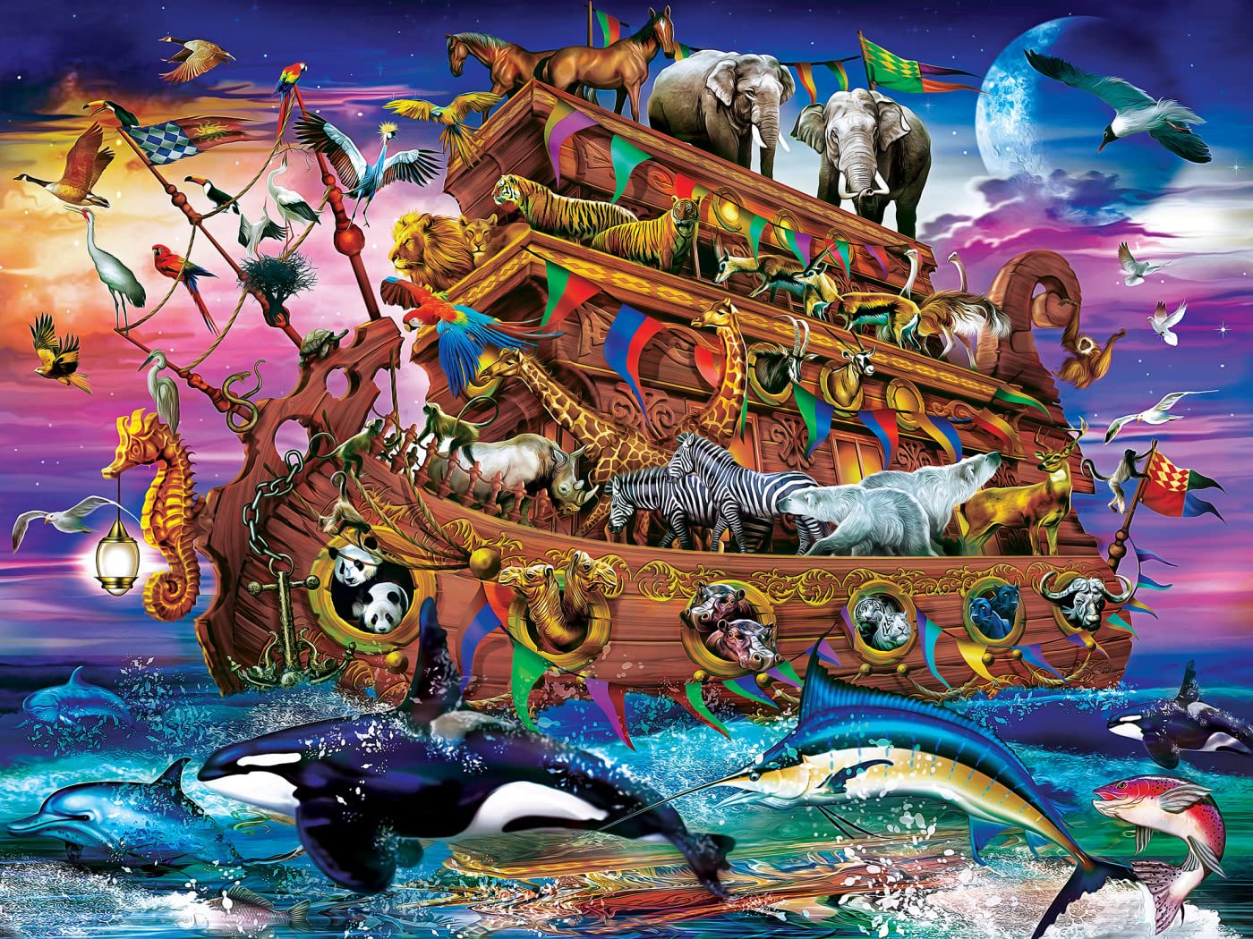 Masterpieces 300 Piece EZ Grip Jigsaw Puzzle - Noah's Arc - 18"x24"