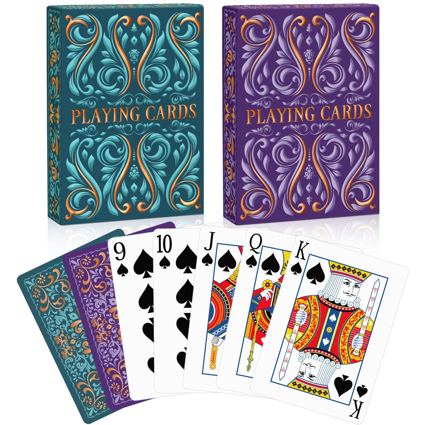 Wkchxd Playing Cards 2 Pack, Deck of Cards, Standard Playing Cards for Adult, Premium Poker Card Set, Deck of Playing Card