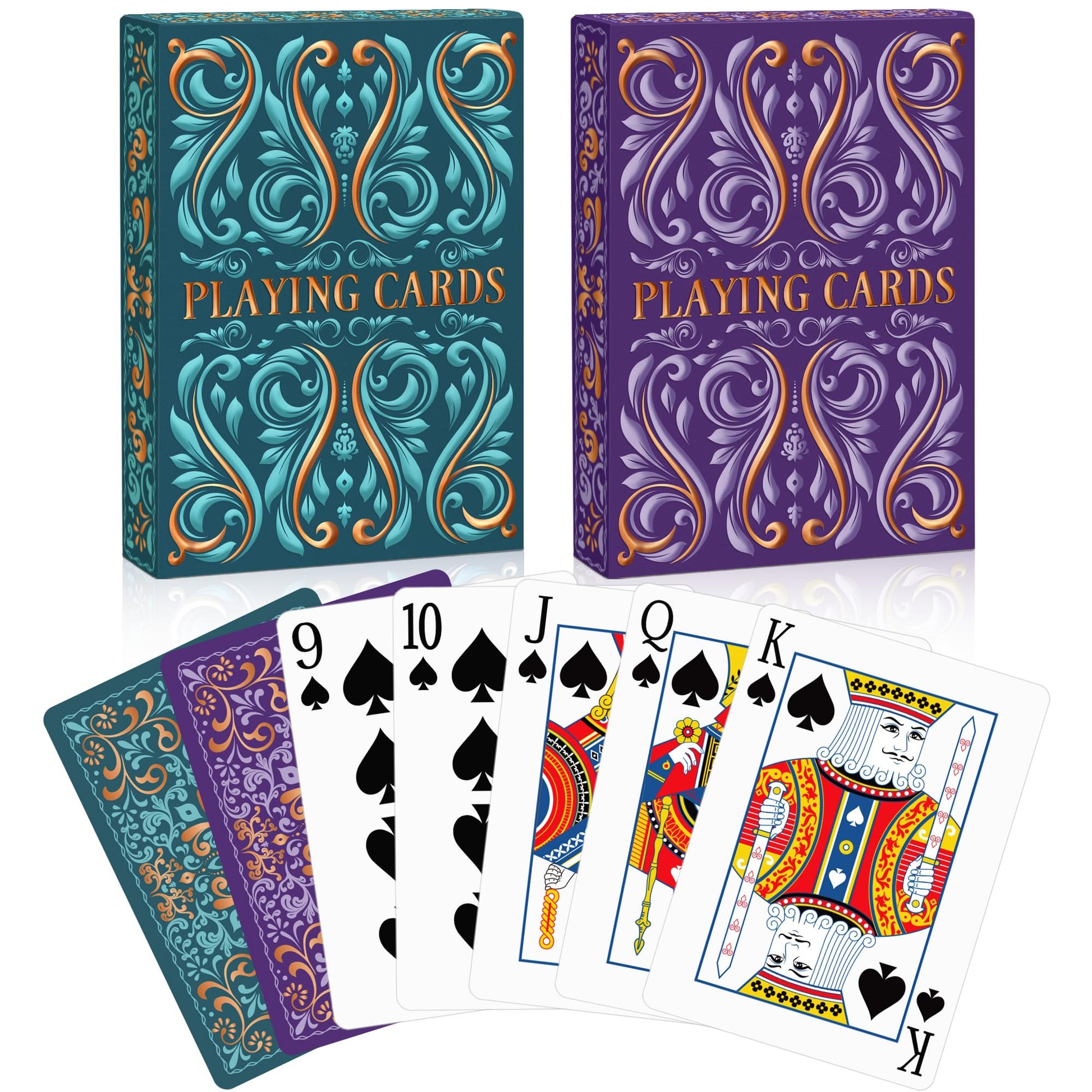 Wkchxd Playing Cards 2 Pack, Deck of Cards, Standard Playing Cards for Adult, Premium Poker Card Set, Deck of Playing Card