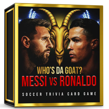 Messi vs Ronaldo Soccer Trivia Card Game - Soccer Cards 2025-2026 | Best Soccer Gift for Boys | Who's Da Goat?