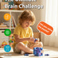 Interlocking Cube Brain Teaser Puzzle for Kids and Adults, Pocket Size 1.77 Inch Dual Color Blue and Purple Logic Challenge, Screen Free Focus Toy
