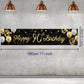 Happy 90th Birthday Banner for Men Women Sign Black Gold Glitter 90 Years Old Birthday Party Decorations Supplies Anniversary Celebration Backdrop
