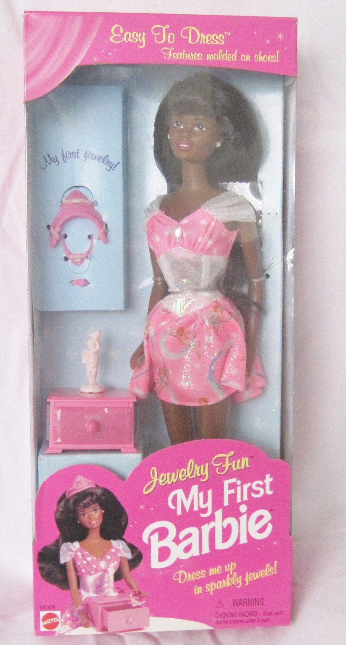 Jewelry Fun My First Barbie Doll African American 1996 Mattel #16006