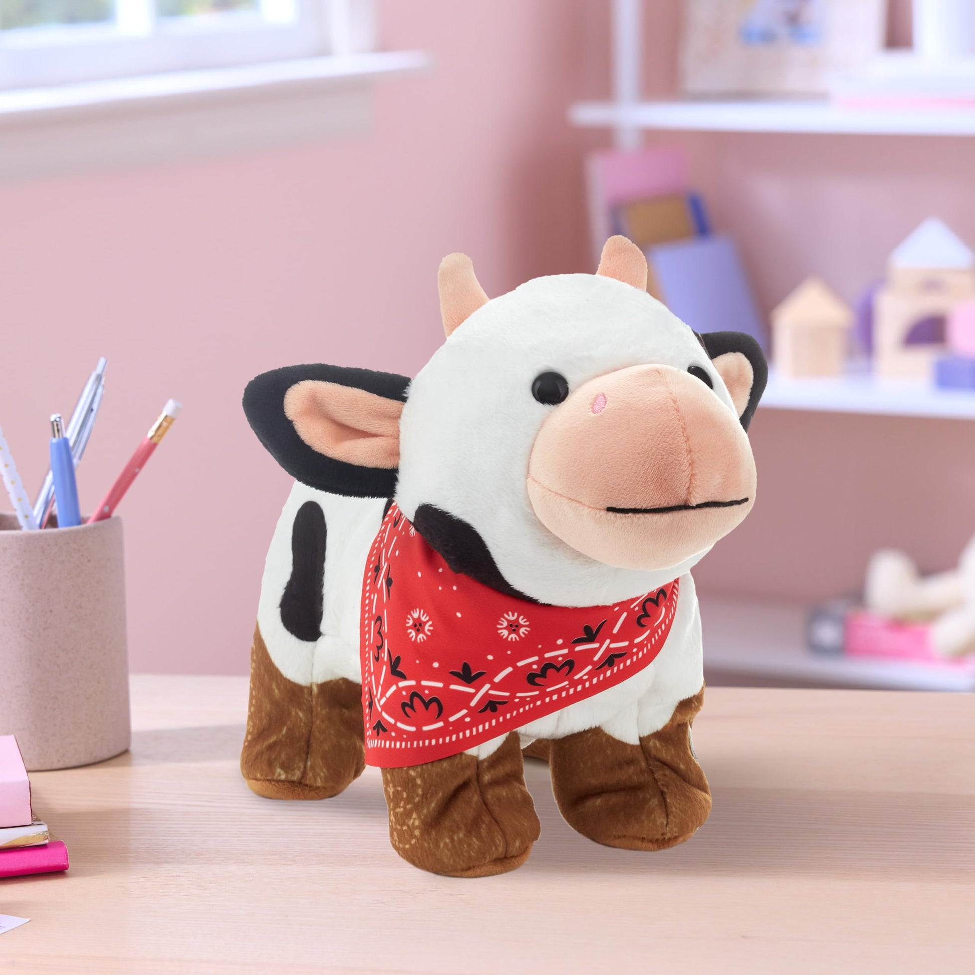 Hallmark Singing Cow Plush Toy with Motion (Boot Scootin' Boogie) Gift for Kids, Friends, Animal Lovers, Easter Gifts for Kids