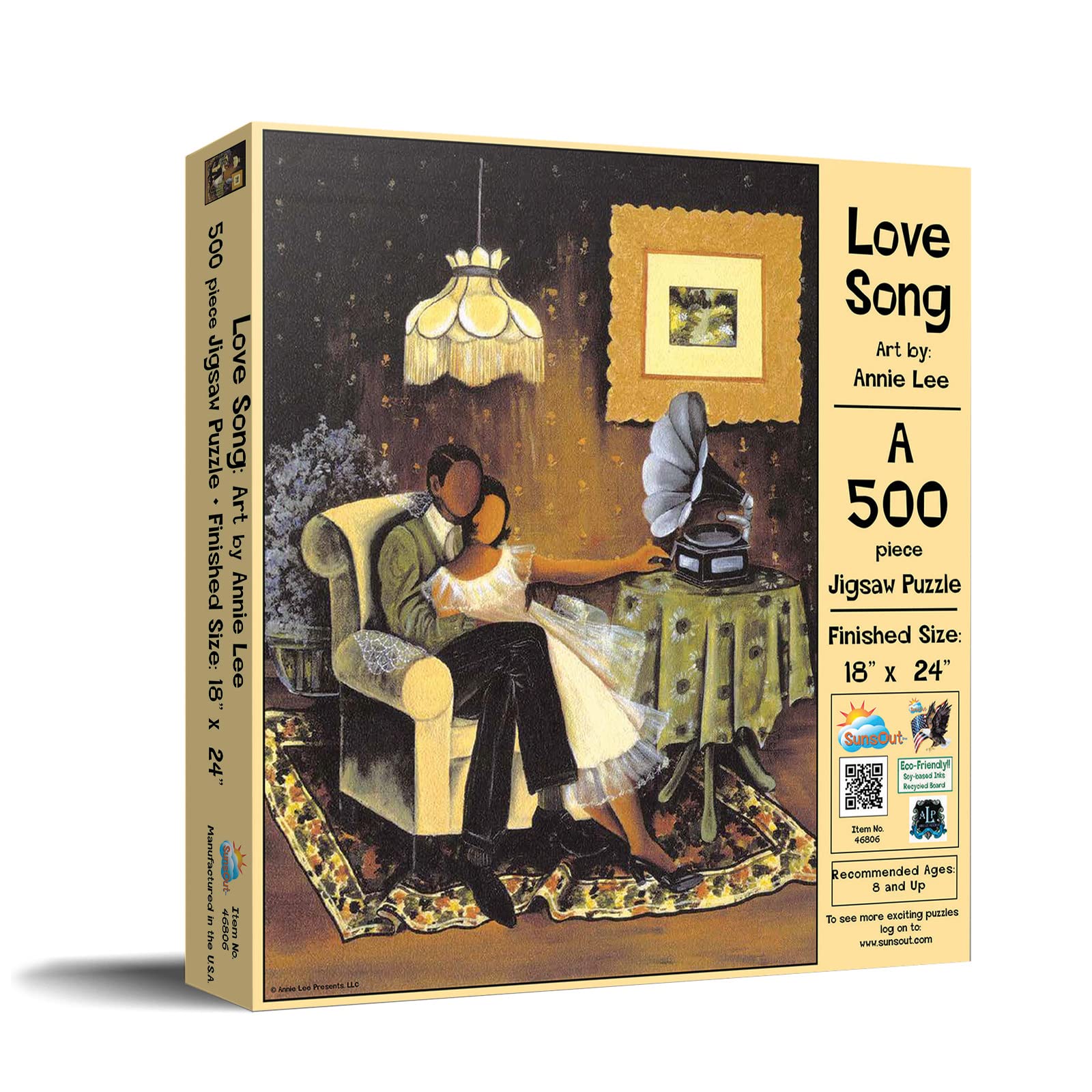 SUNSOUT INC - Love Song - 500 pc Jigsaw Puzzle by Artist: Annie Lee - Finished Size 18" x 24" - MPN# 46806