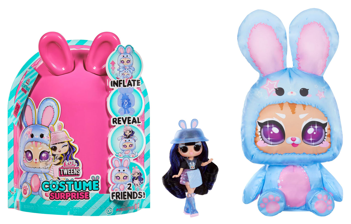 LOL Surprise Tweens Costume Fashion Doll Aya Cherry with Inflatable Blue Bunny Pet Costume & Multiple Surprises Including Fabulous Fashions &