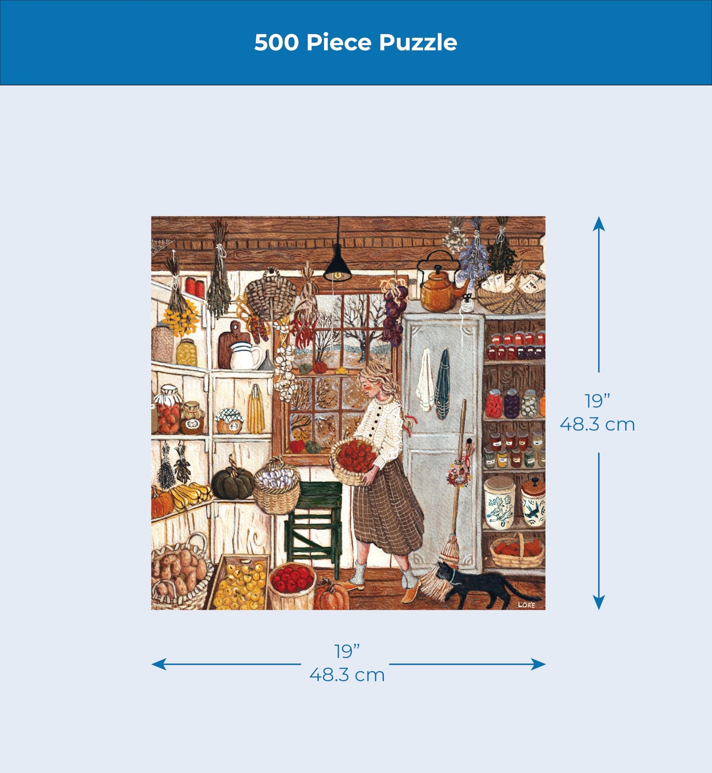 New York Puzzle Company - Loré Pemberton Winter Stores - 500 Piece Jigsaw Puzzle for Adults by Loré Pemberton