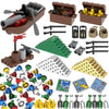 LANMANUO 221 PCS Money Bank Building Block, Pirate Ships Maps Treasure Chest City 100 Dollar Jewel Gems Diamonds Gold Bar Coins Bricks Pieces