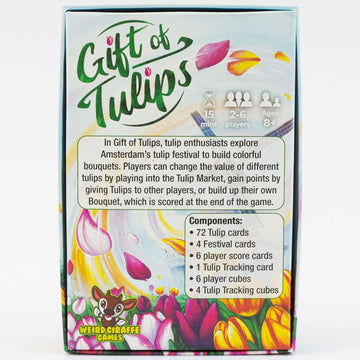 Weird Giraffe Games Gift of Tulips - Bouquets Building Card Game, Ages 8+, 2-6 Players, 15 Min