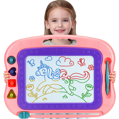 Wellchild Magnetic Drawing Board,Toddler Toys for Girls Boys 3 Year Old Gifts, Magnetic Doodle Board for Kids, Large Etch Magnet Sketch Doodle Pad