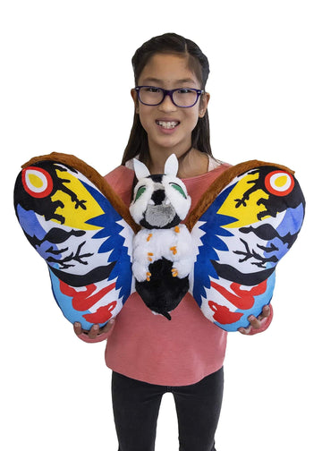 Godzilla Rainbow Mothra 10-Inch Character Plush Toy | Cute Plushies and Soft Stuffed Animals, Kids Room Decor Accessories | Kaiju Monster Gifts