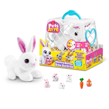 Pets Alive Mama Bunny & Baby Surprise, Series 1, Electronic Pet for Girls, Mail Box