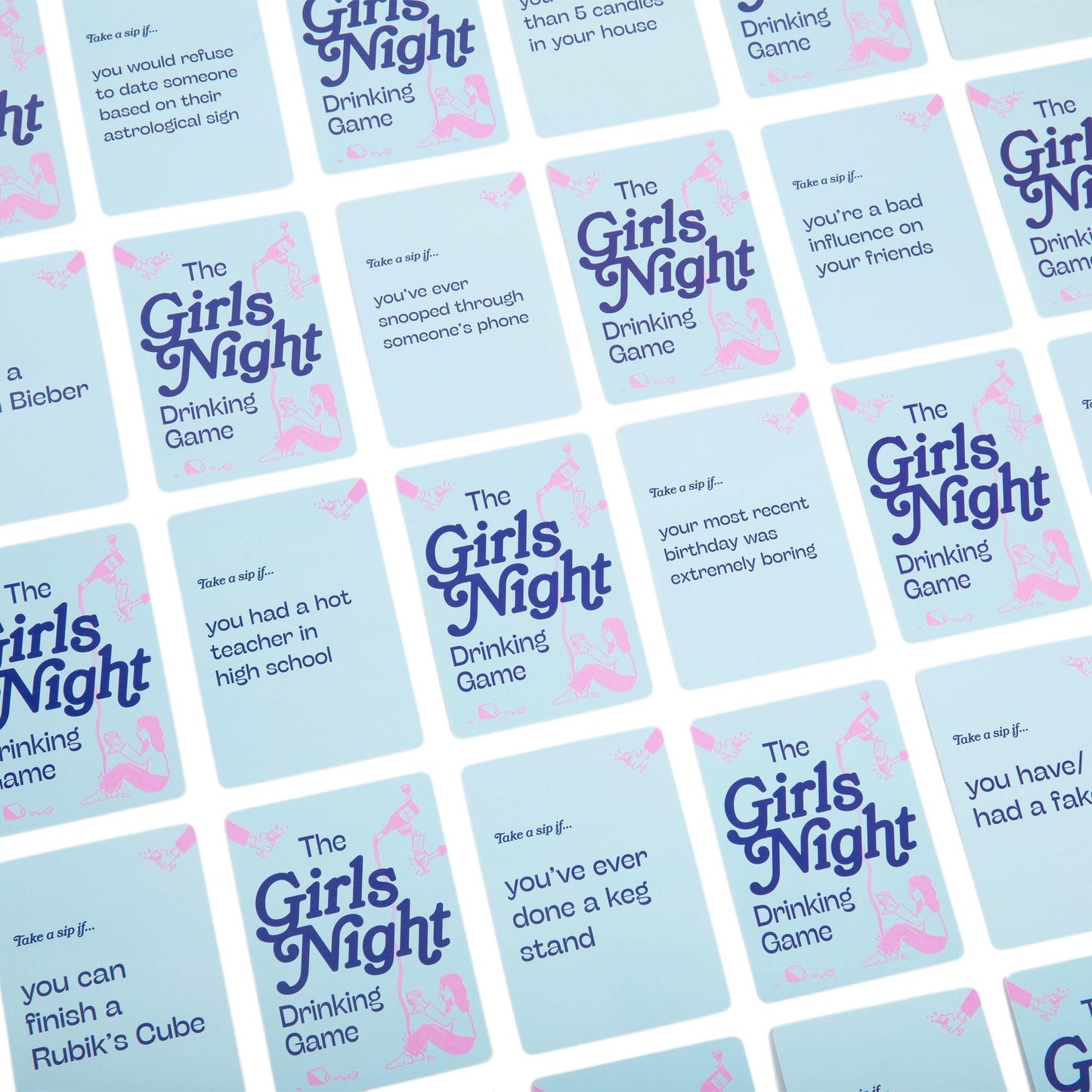 The Girls Night Drinking Game [Bachelorette Party, Games for Big Groups, Holiday Party, Gifts for Her, Galentine's Day]