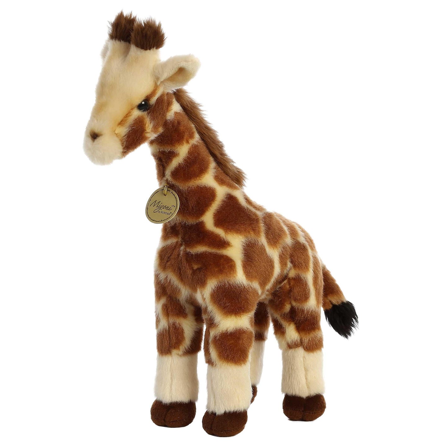 Aurora® Realistic Miyoni® Giraffe Stuffed Animal - Lifelike Details Make a Cherished Companion - Perfect for Decorating Bedrooms or Classrooms - Brown