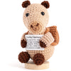 Cheerspace Traveling Capybara - Positive Crochet Toy with Uplifting Message | Gifts for Women | Handmade Plush for Travel & Anxiety Relief