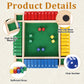 Wewounyl Shut The Box Game Wooden (2-4 Players) with Dices for Classroom, Home, Party and Pub, Math Games Classics 4 Sided Tabletop Version Easy