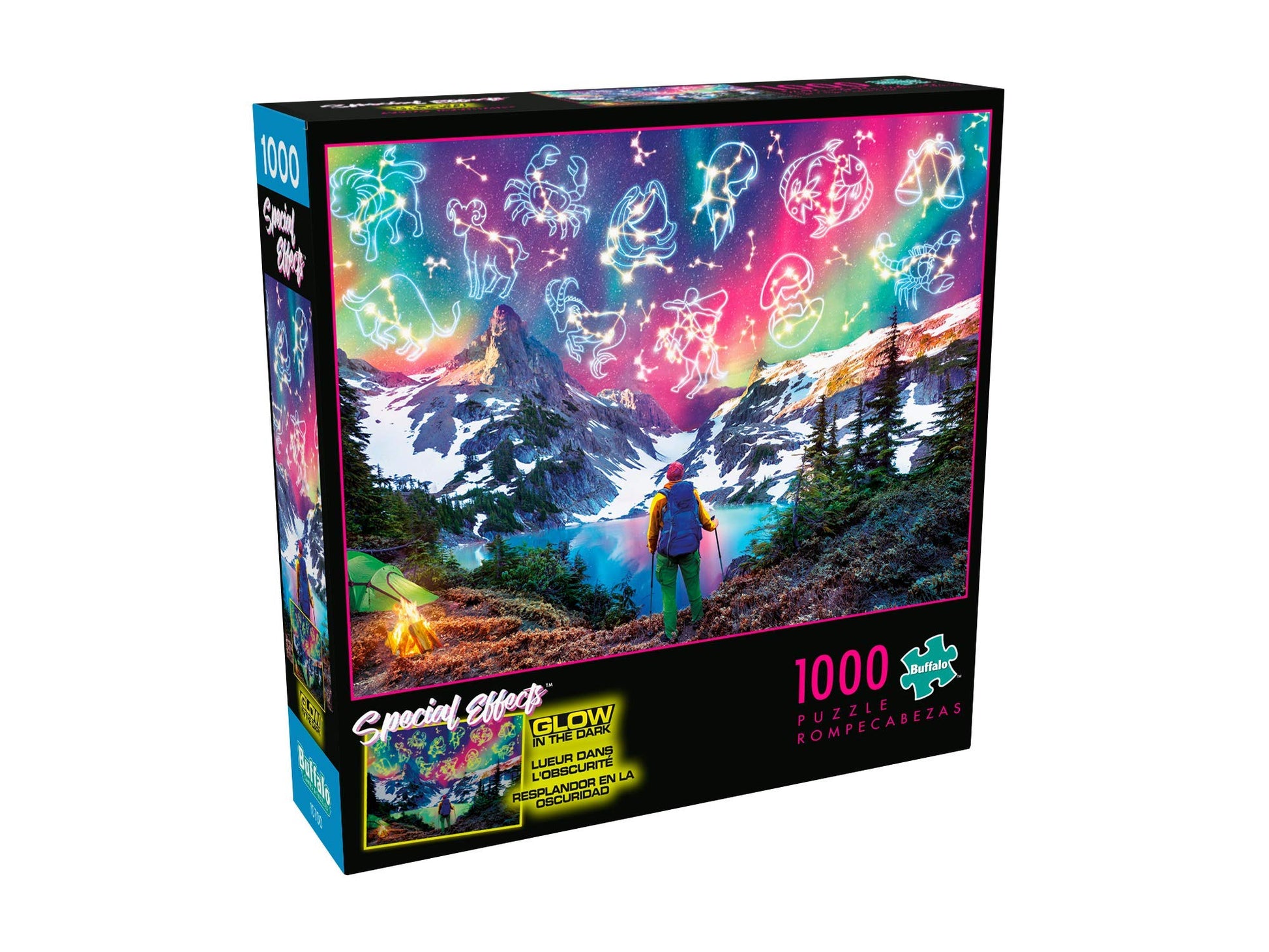 Buffalo Games - Zodiac Mountain - Glow in The Dark - 1000 Piece Jigsaw Puzzle for Adults Challenging Puzzle Perfect for Game Nights - Finished Size is