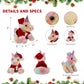 DolliBu Santa Rainbow Unicorn Stuffed Animal Plush Toy - Super Soft Dress Up with Red Santa Claus Outfit, Cute Unicorn Gift Perfect Holiday with Name
