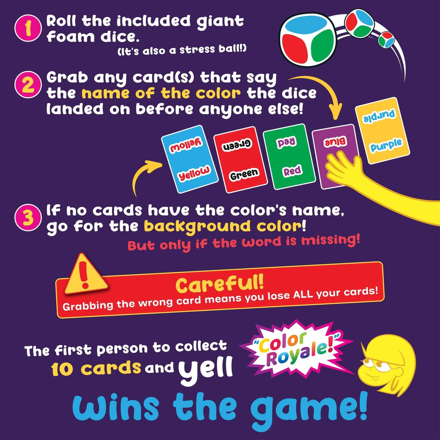 Zombie Ghost Games Color Royale Fast-Paced Family Card Game - Color Matching Party Game for Kids and Adults Fun Board Game Night - 5 to 15 Minutes