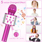 KIDWILL Wireless Bluetooth Karaoke Microphone for Kids, 5-in-1 Portable Handheld Karaoke Mic Speaker Player Recorder with Adjustable Remix FM Radio