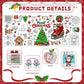 GULWAT Christmas Coloring Poster/Tablecloth 30 x 72 Inches Giant Merry Christmas Party Disposable Coloring Tablecloth for Kids Xmas Paper Favors Xmas