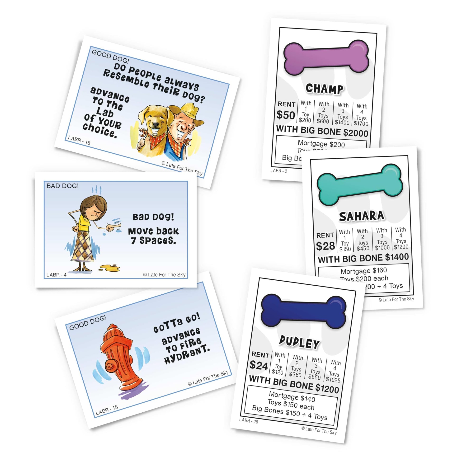 Late for the Sky Lab-Opoly Board Game for Dog Lovers, Labrador Retriever Family Game, 2-6 Players, Ages 8+, Opoly-Style Strategy for Party